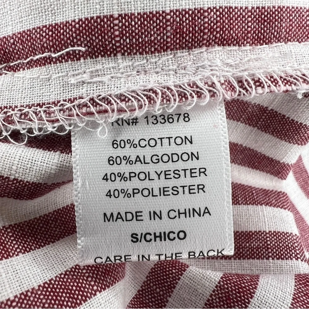 SMALL LOVE TREE RED WHITE STRIPED PAPER BAG BELTED SHORTS LIGHTWEIGHT